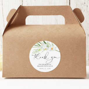 Adesivo Chá de Noiva Elegante Orquídea Branca