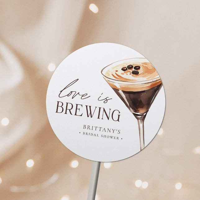 Adesivo Chá de Noiva Espresso Martini Amor em Fervura (Criador carregado)