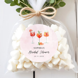 Adesivo Chá de Noiva Festa de Cocktail com Aquarela