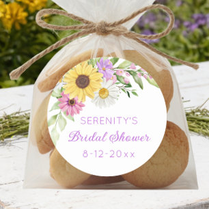 Adesivo Chá de Noiva Floral Boho Girassol Margarida