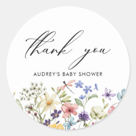 Adesivo Chá de Noiva Floral de Flores Silvestres Coloridas