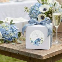 Chá de Noiva Floral em Aquarela Azul Claro Chic 