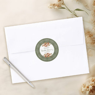 Adesivo Chá de Noiva Floral em Aquarela Rosa Claro Verde S