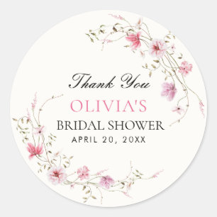 Adesivo Chá de Noiva Floral Vida de Borboletas