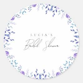 Adesivo Chá de Noiva Jardim Floral Roxo Amostral