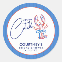 Adesivo Chá de Noiva Lagosta Costeira Ela É Uma Peça Rara