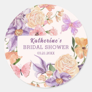 Adesivo Chá de Noiva Lindas Flores Me Dão Borboletas no Es