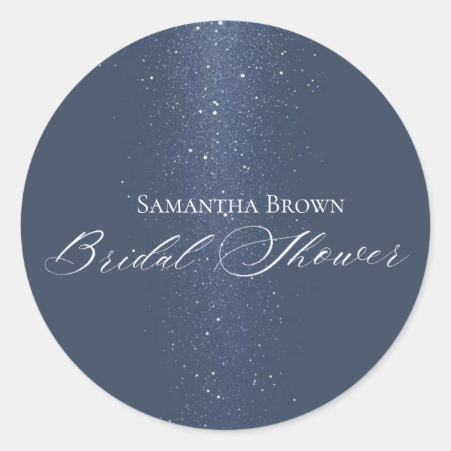 Adesivo Chá de Noiva Luas Estrelas e Luzinhas (Frente)