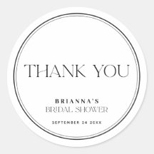 Chá de Noiva Obrigado Preto e Branco