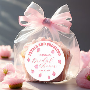 Adesivo Chá de Noiva Pétalas e Prosecco Blush
