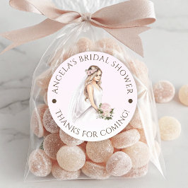 Adesivo Chá de Noiva Rosa Ternura para Noiva