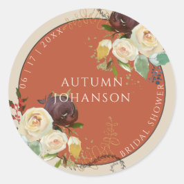 Adesivo Chá de Noiva Rosas de Outono