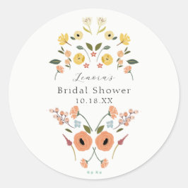 Adesivo Chá de Noiva Vintage Boêmio Floral