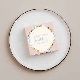 Adesivo Chá de Noiva Xadrez com Girassol Turquesa 