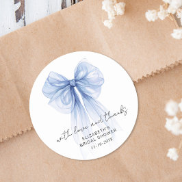 Adesivo Chá de panela Arco Coquette Azul Obrigado