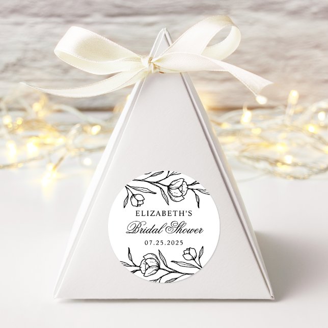 Adesivo Chá de panela branco e preto esboçado (Criador carregado)