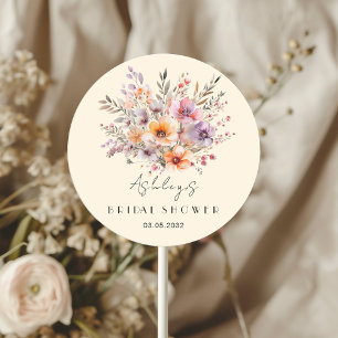 Adesivo Chá de panela Buquê colorido e com ventilador