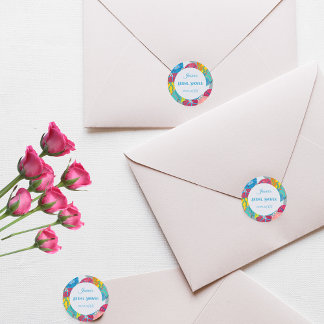 Adesivo Chá de panela Colorido de Arte Floral Deco Vintage