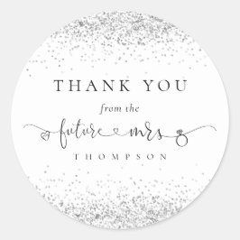 Adesivo Chá de panela Da Futura Senhora Comissária Silver 