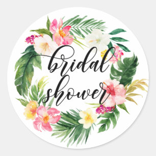 Adesivo Chá de panela de água tropical Floral