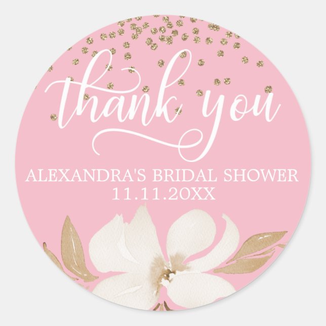 Adesivo Chá de panela de Aquarela de PINK Personalizado Ob (Frente)