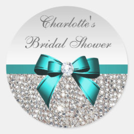 Adesivo Chá de panela de Arco Diamond Teal Sequins