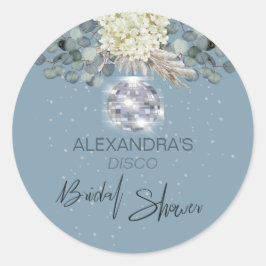 Adesivo Chá de panela de Bola Disco Floral Azul Dusty