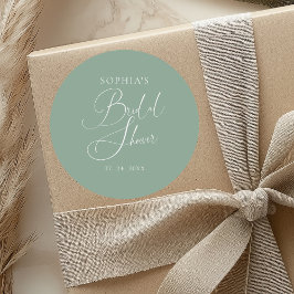 Adesivo Chá de panela de Caligrafia Minimalista Verde Sage