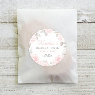 Adesivo Chá de panela de Casamento com Rosa de Aquarela R