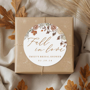 Adesivo Chá de panela de Casamento Rustic Floral Fall in L