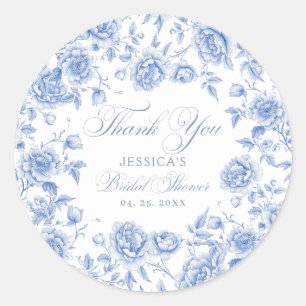 Adesivo Chá de panela de Chinoiserie Azul Elegante