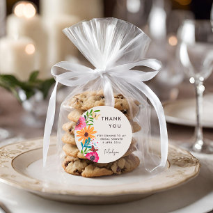 Adesivo Chá de panela De Flor Rosa Brilhante Obrigado