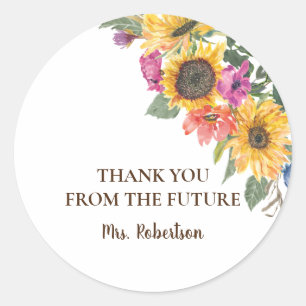 Adesivo Chá de panela de Girassol de Cores D'Água Obriga