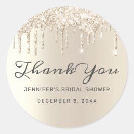 Adesivo Chá de panela De Glitter De Feira De Marfim, Obrig