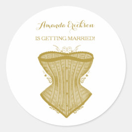 Adesivo Chá de panela de Lingerie Dourada de Elegância Sim