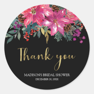 Adesivo Chá de panela de Natal de Poinsettia Rosa