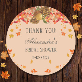 Adesivo Chá de panela de outono russo de outono Obrigado