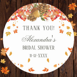 Adesivo Chá de panela de outono russo de outono Obrigado