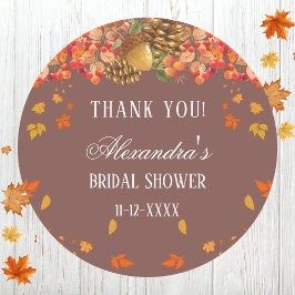 Adesivo Chá de panela de outono russo de outono Obrigado