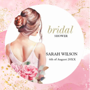 Adesivo Chá de panela de Palhaço de Casamento Moderno em W