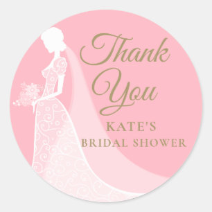 Adesivo Chá de panela de palhaço Elegante rosa e Dourado