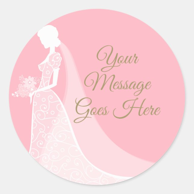 Adesivo Chá de panela de palhaço Elegante rosa e Dourado (Frente)