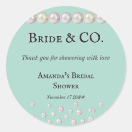 Adesivo Chá de panela de Pérolas Azul Elegante