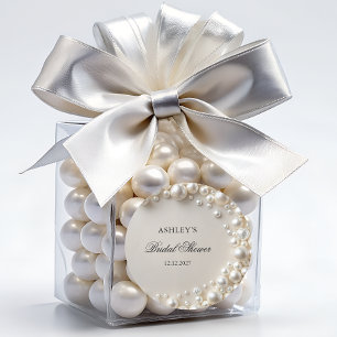 Adesivo Chá de panela de Pérolas de Pastel Elegante