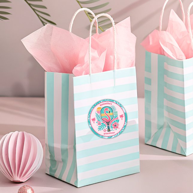 Adesivo Chá de panela De Picleball Tropical Flamingo (Criador carregado)