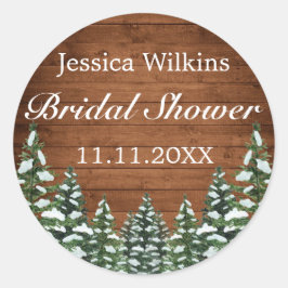 Adesivo Chá de panela de pinheiros de madeira e floresta