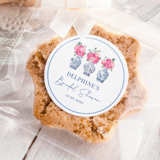 Adesivo Chá de panela de Porcelana Chinoiserie rosa (Criador carregado)