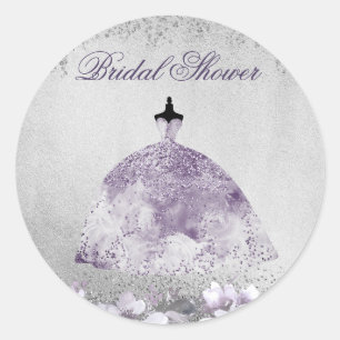 Adesivo Chá de panela de prata roxo do vestido da faísca