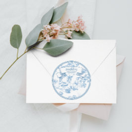 Adesivo Chá de panela de Toile de Jouy Azul e Branco