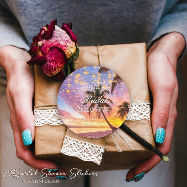 Adesivo Chá de panela de Verão de Sunset e Estrelas Modern (Criador carregado)